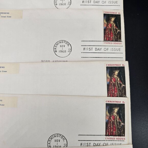 1968 First Day Of Issue Envelopes Christmas 6¢ Stamp Washington D.C. Lot LI3011 - Picture 5 of 7